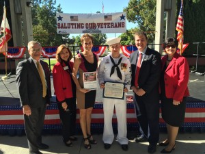 Glendora Officials join Citrus Faculty in honoring one of the many student veterans 