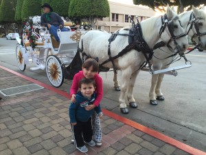 Kids about to take a Carriage Ride in The Glendora Village
