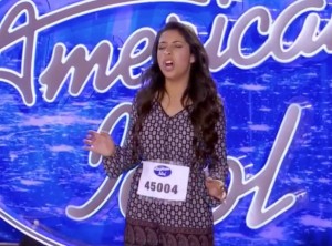 Krysti performing for the judges at the open auditions