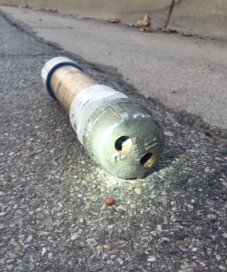 Suspicious Item found in the street on Palm Dr. *Photo courtesy of Glendora Police Department