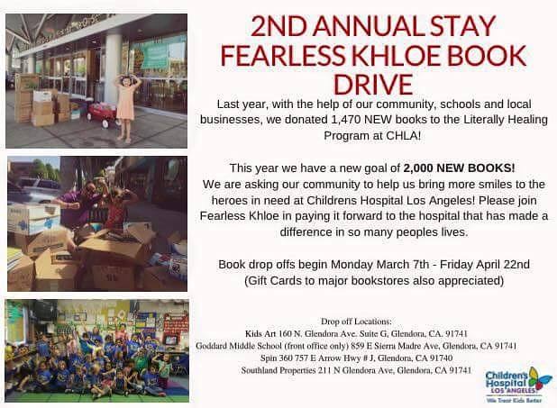 2nd Annual Stay Fearless Khloe Book Drive