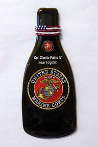 Sample of one of the Wine Bottles honoring a military vet