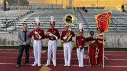 Pictured here: GHS Director of Band Mr. Erick Quintanilla & GHS students: Cameron Shepard, Skyler Hildebrandt, Daniel Quintanilla, Nikki Noborio, Charlize Thomas, & Nadia Hawkins